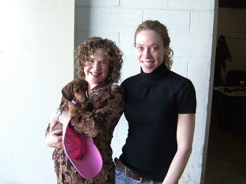 Amy with Rhoda and puppy Emma.